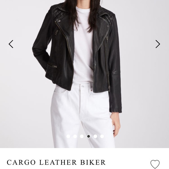 All Saints Jackets Coats Iso All Saints Cargo Leather Jacket Womens 8 Poshmark